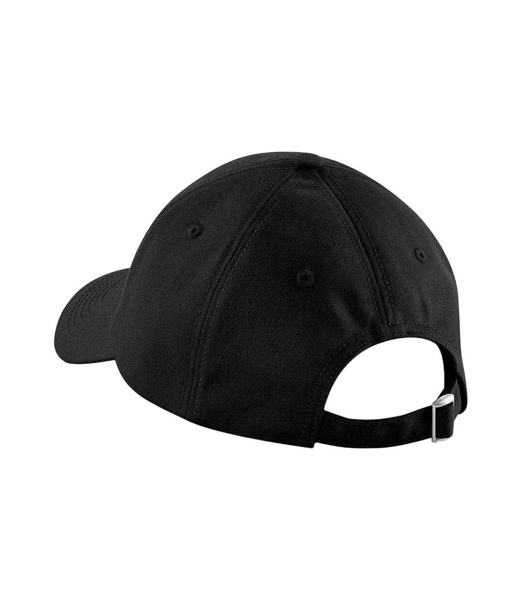 Unisex adult authentic baseball cap black Beechfield-2