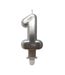 Bougie d'Anniversaire Chiffre 1 7cm Argent-1