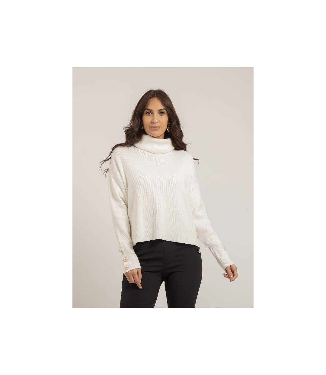Pull col roulé KADY - Dona X Lisa-1