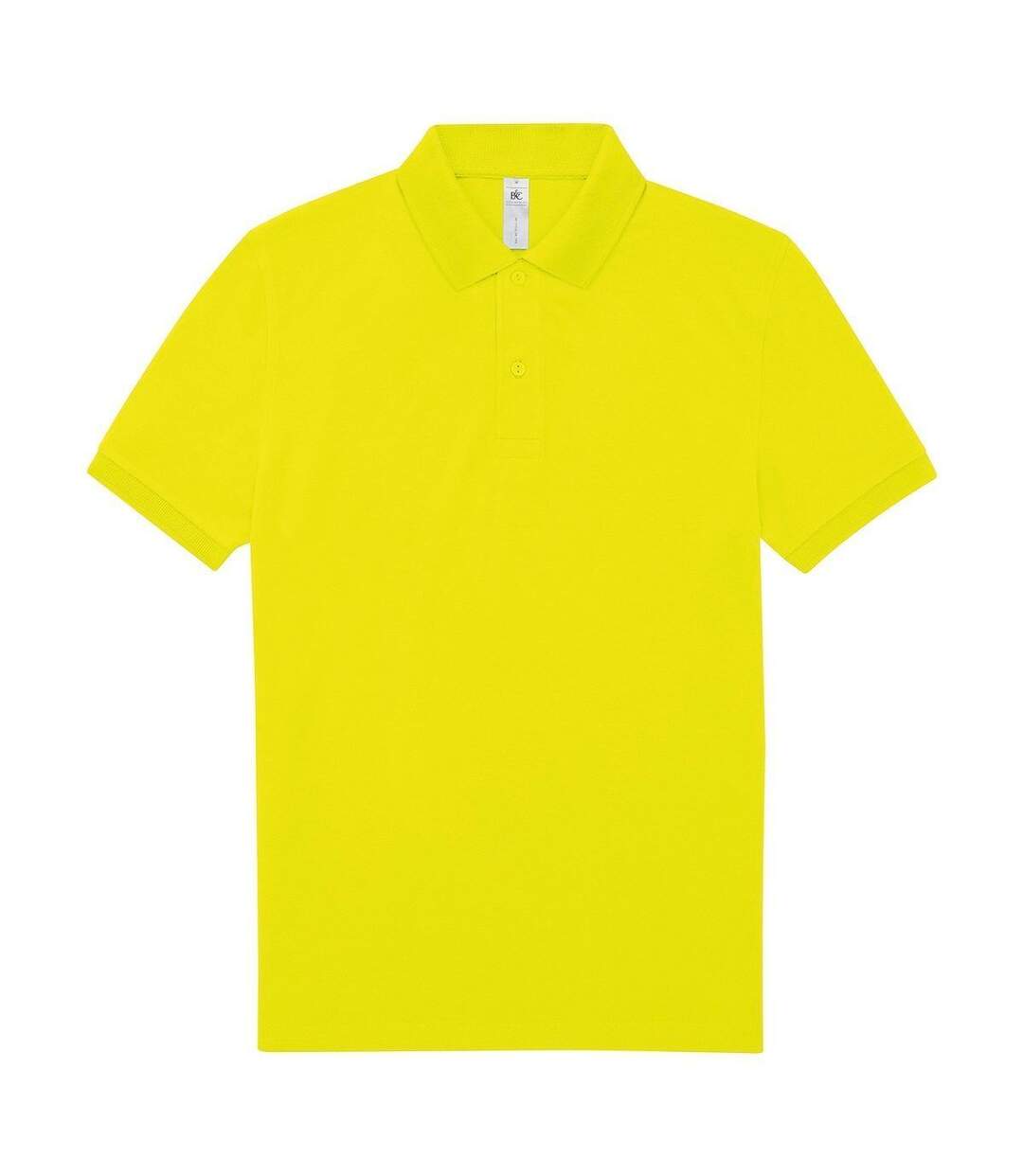 Polo manches courtes - Homme - PU424 - jaune lime pixel