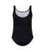 Womens/ladies Floral Scoopback One Piece Swimsuit Black Zoggs-2