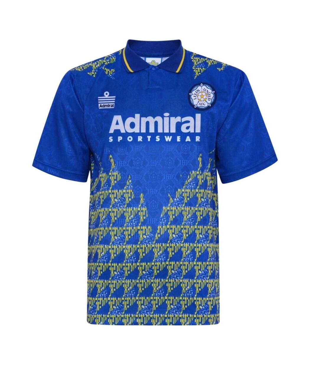 Mens 1993 Leeds United Fc Away Shirt Blue Yellow Score Draw-1