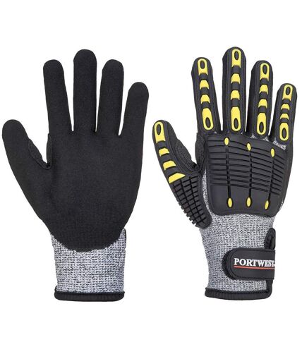 Unisex adult a772 impact resistant cut resistant glove s grey/black Portwest