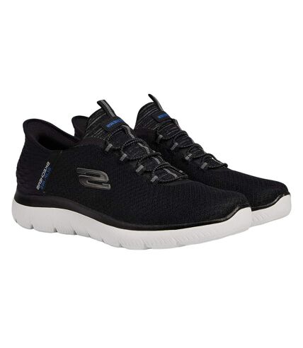 Mens summits high range slip-on shoes black Skechers