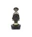 Statuette Tête Femme Tribu Massai 38cm Noir-1