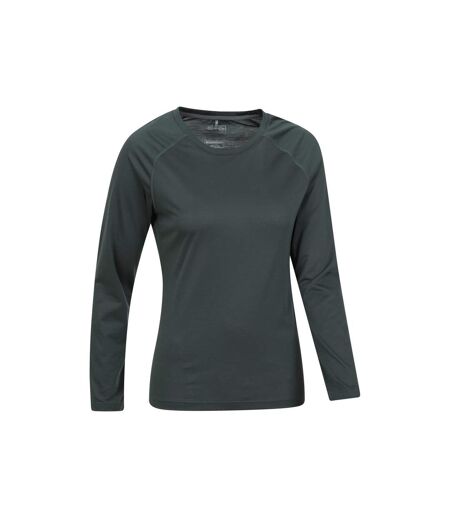 Womens/ladies Quick Dry Long-sleeved Top Khaki Green Mountain Warehouse