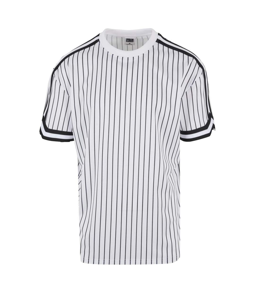 T-shirt Motif/style Rayé Homme Blanc Noir Urban Classics-1