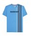 Mens Ss25 Racing Stripe T-shirt Azure Blue Lambretta-2