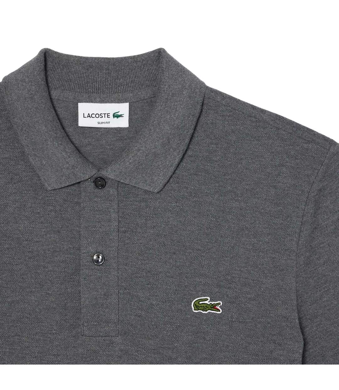 Mens Pique Slim Polo Shirt Grey Lacoste-2