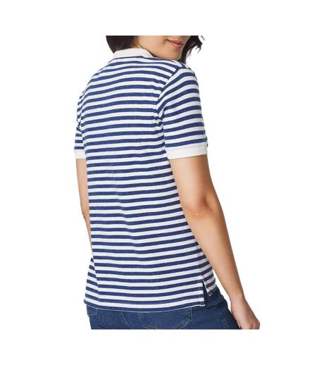 Polo bleu/blanc femme tbs adiolpol