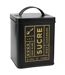 Boite de rangement en métal BLACK MAT noire Sucre-1