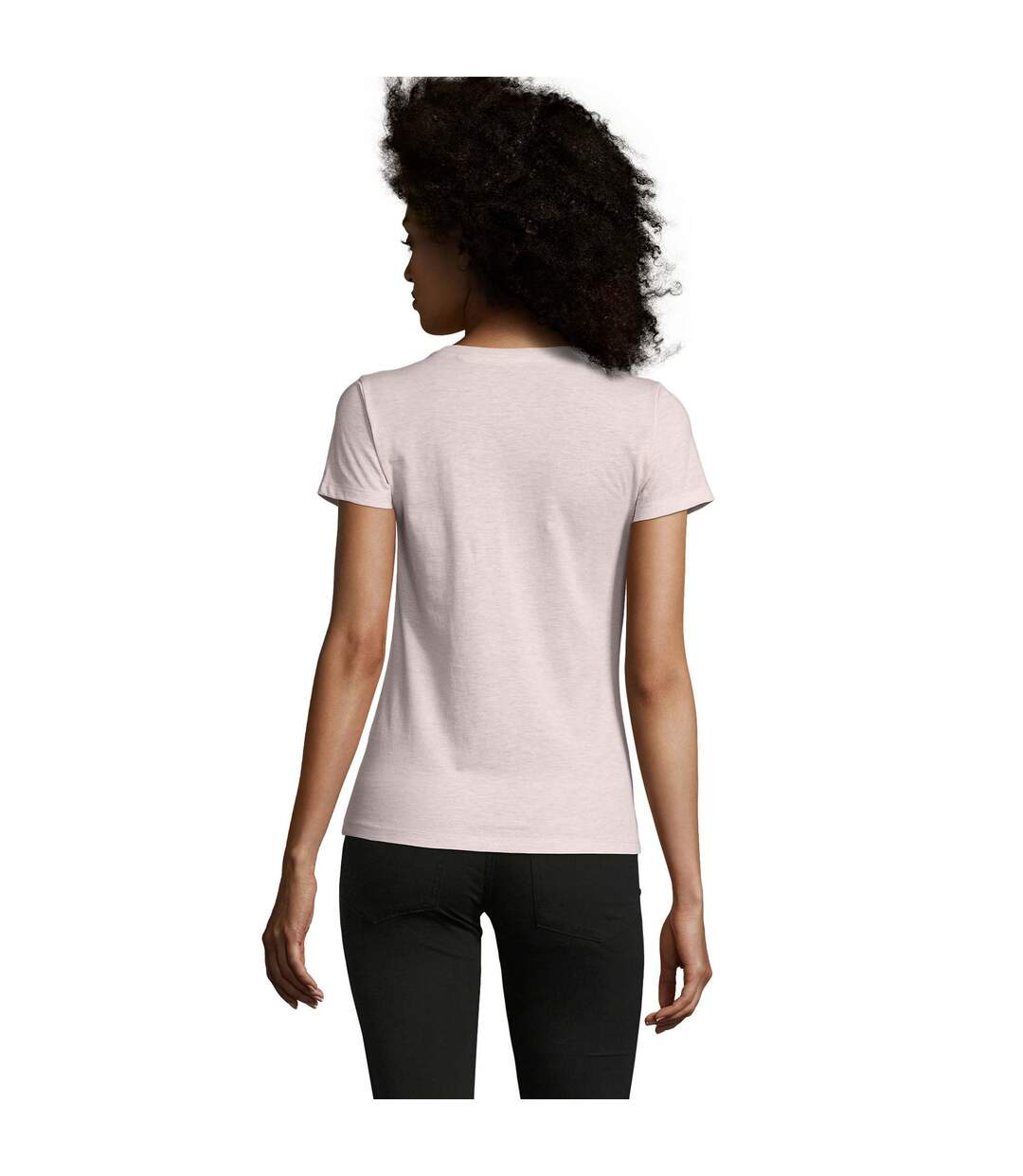 T-shirt Regent Femme Rose Chiné SOLS-3