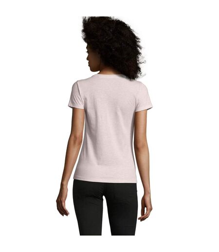 T-shirt Regent Femme Rose Chiné SOLS