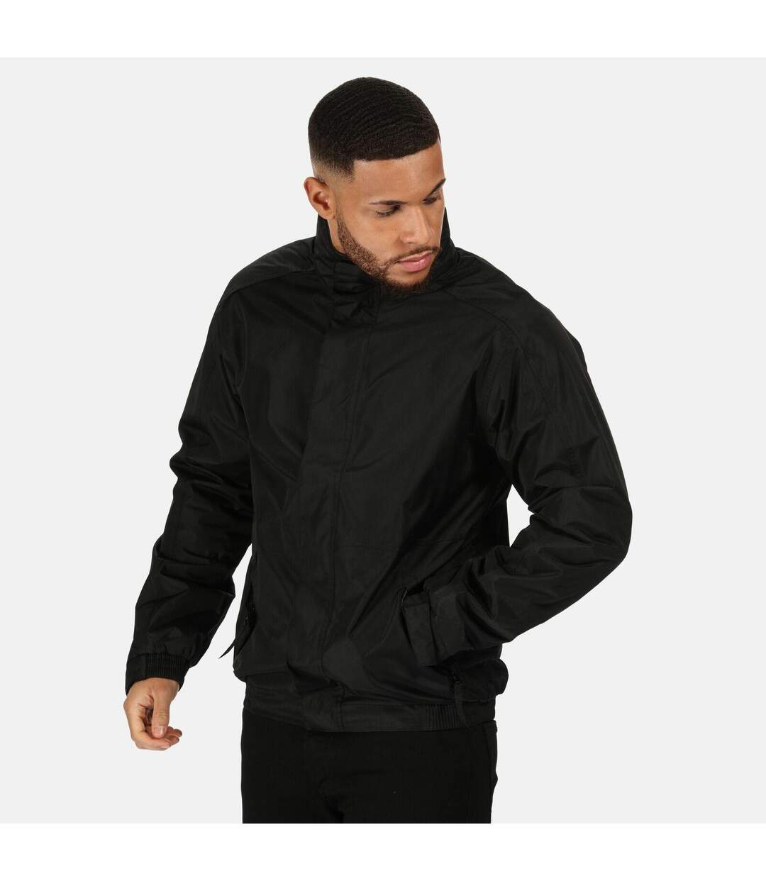 Dover Veste Coupe-vent Imperméable Homme Noir Gris Regatta-3