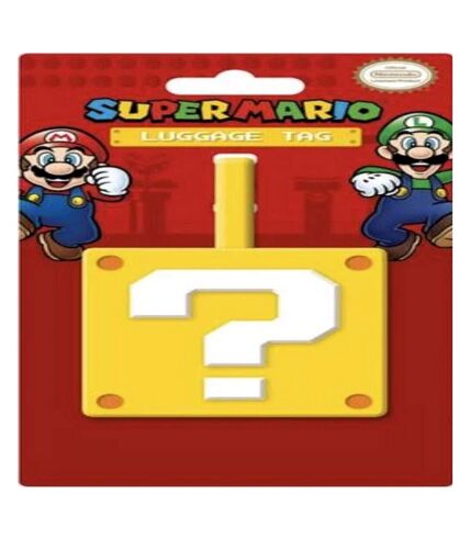 Super Mario - Étiquette pour bagage (Jaune / Blanc) (Taille unique) - UTPM4380