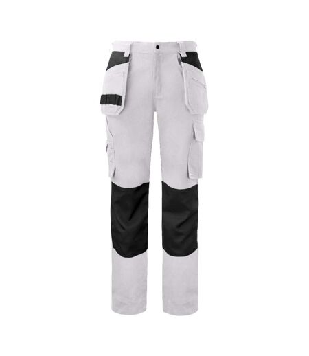 Projob - Pantalon cargo - Homme (Blanc / Noir) - UTUB626