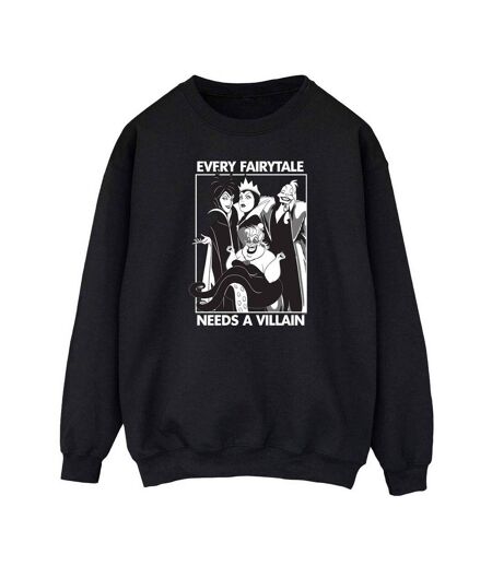 Disney Princess Womens/Ladies Every Fairy Tale Needs A Villain Sweatshirt (Black)