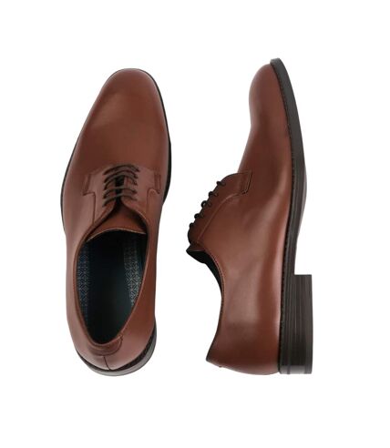 Mens pu lace up derby shoes brown Where´s That From