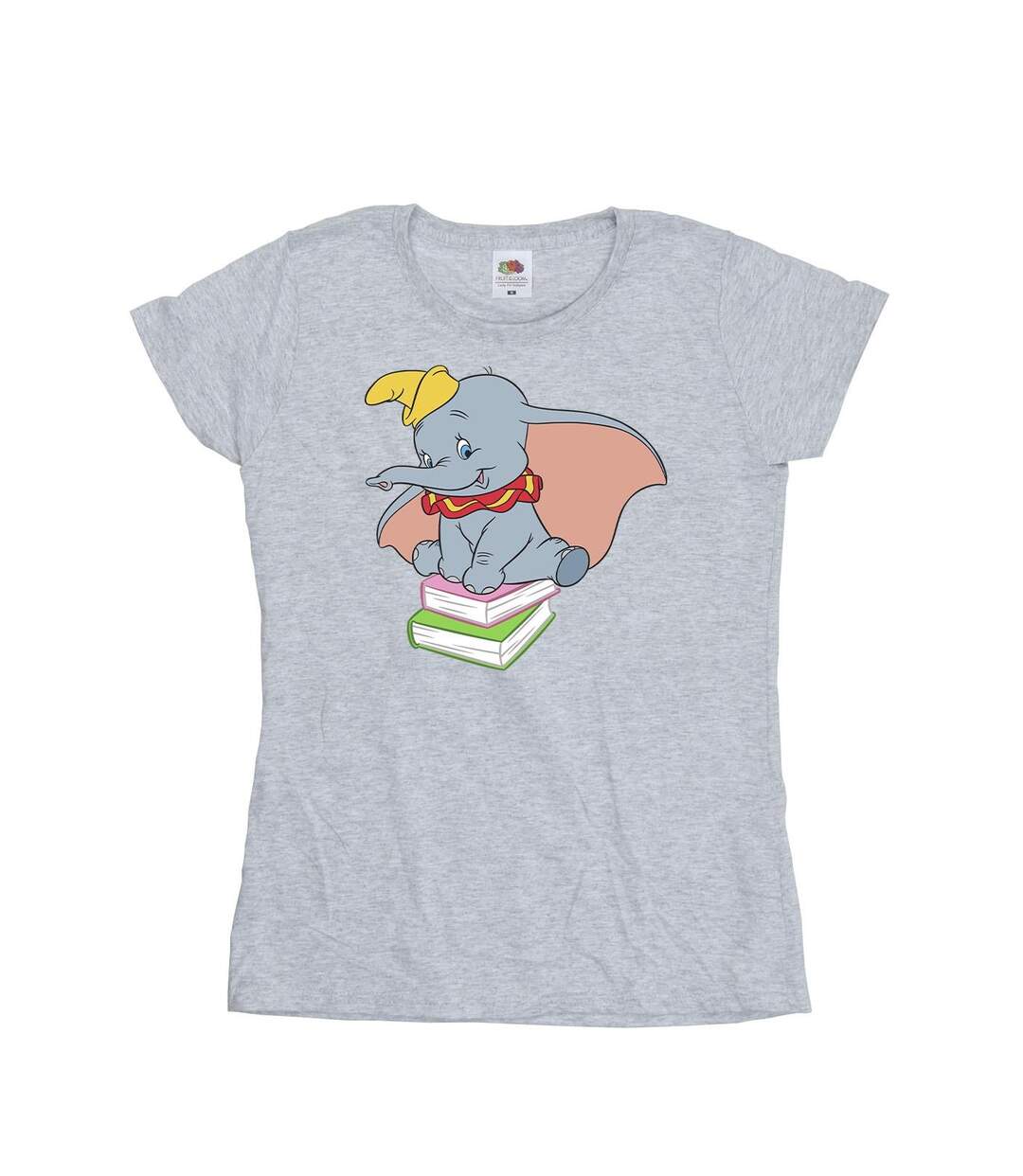 Disney - T-shirt DUMBO SITTING ON BOOKS - Femme (Gris chiné) - UTBI17788-1