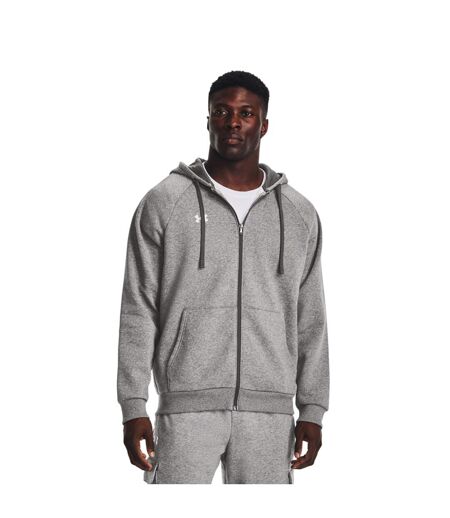 Veste À Capuche Rival Homme Gris Blanc Under Armour