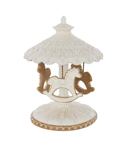 Carrousel de Chevaux Déco Danae 22cm Beige