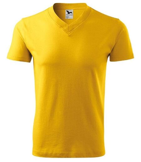 T-shirt manches courtes col V - Unisexe - MF102 - jaune