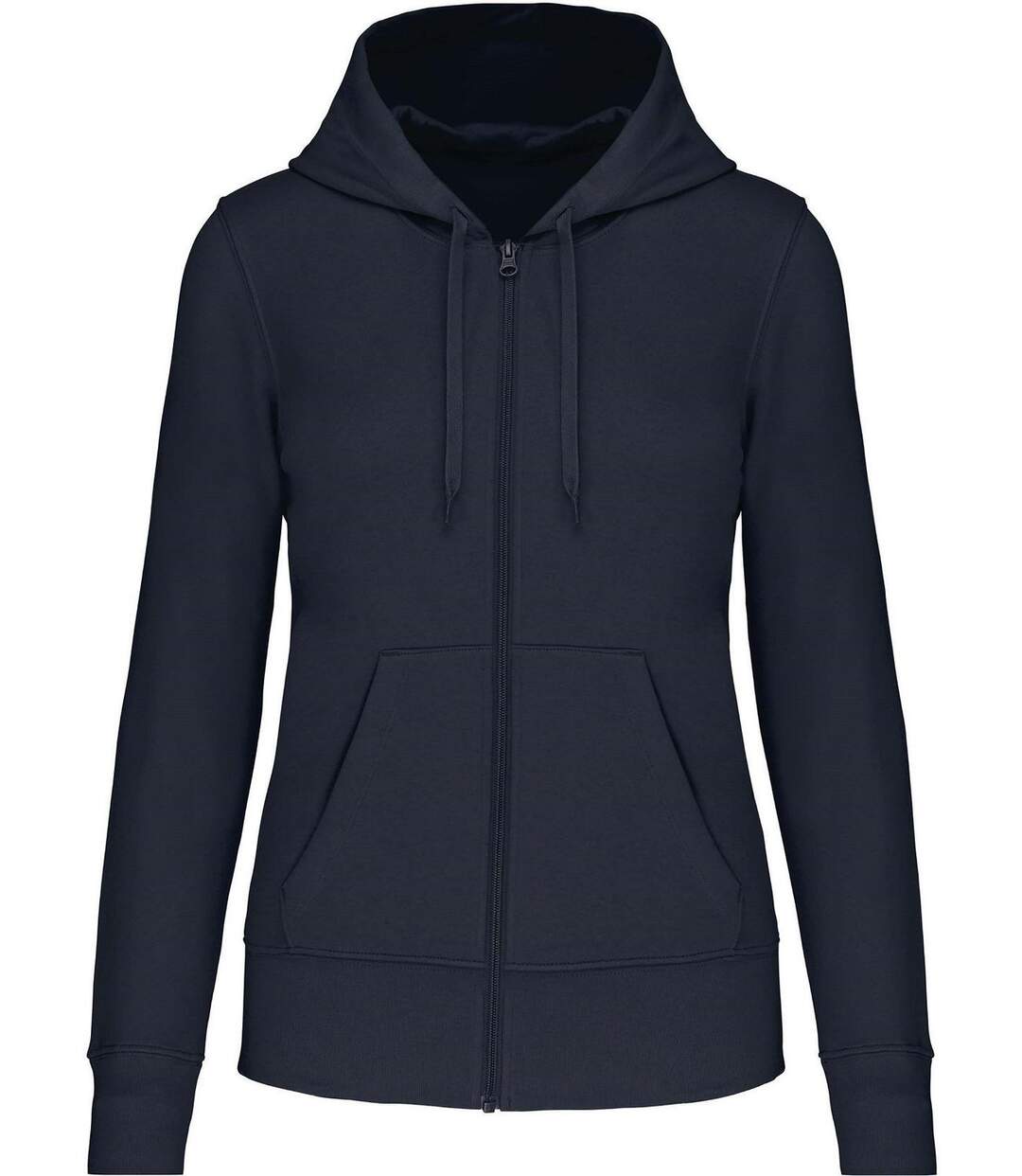 Sweat à capuche zippé écoresponsable - femme - K4031 - bleu marine