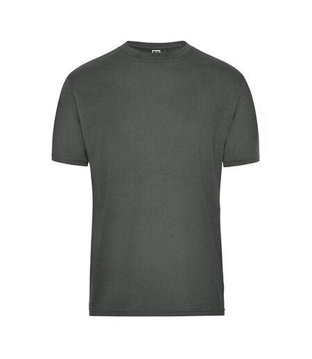 T-shirt Bio Workwear Homme Gris Foncé Uni James And Nicholson