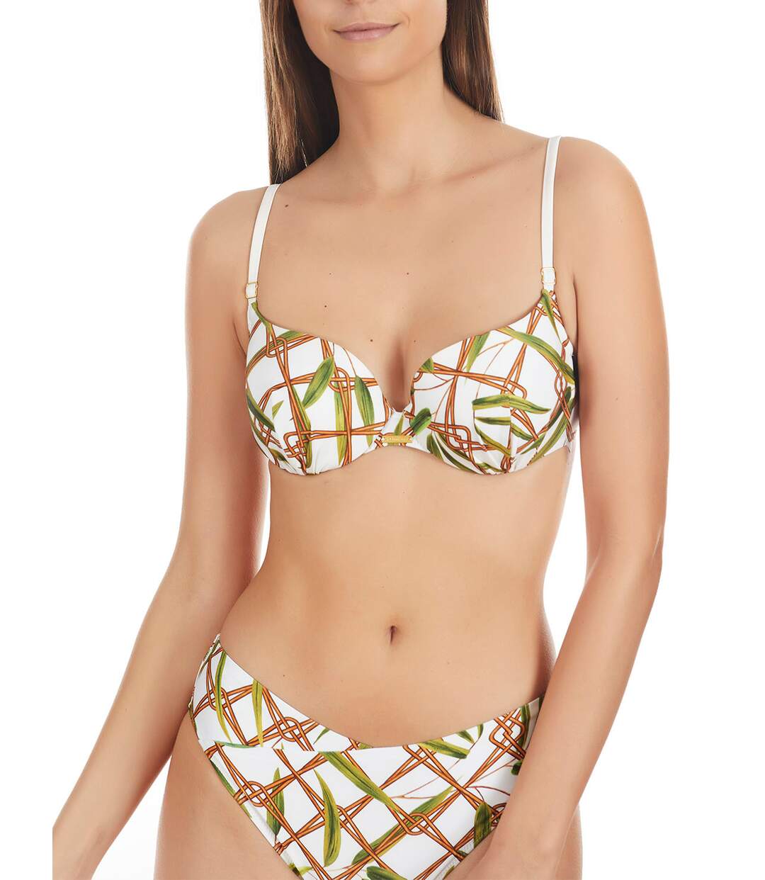 Haut maillot de bain armaturé Bambu blanc Selmark Mare-5