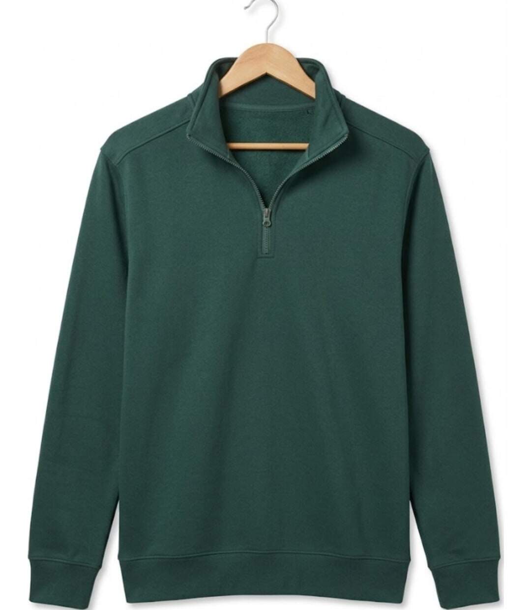 CHALLENGER PALERME4 — Sweat col camionneur vert foncé : confort et chaleur au quotidien-5