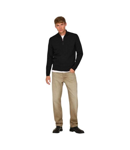 Mens Denim 5 Pockets Relaxed Fit Jeans Beige Only