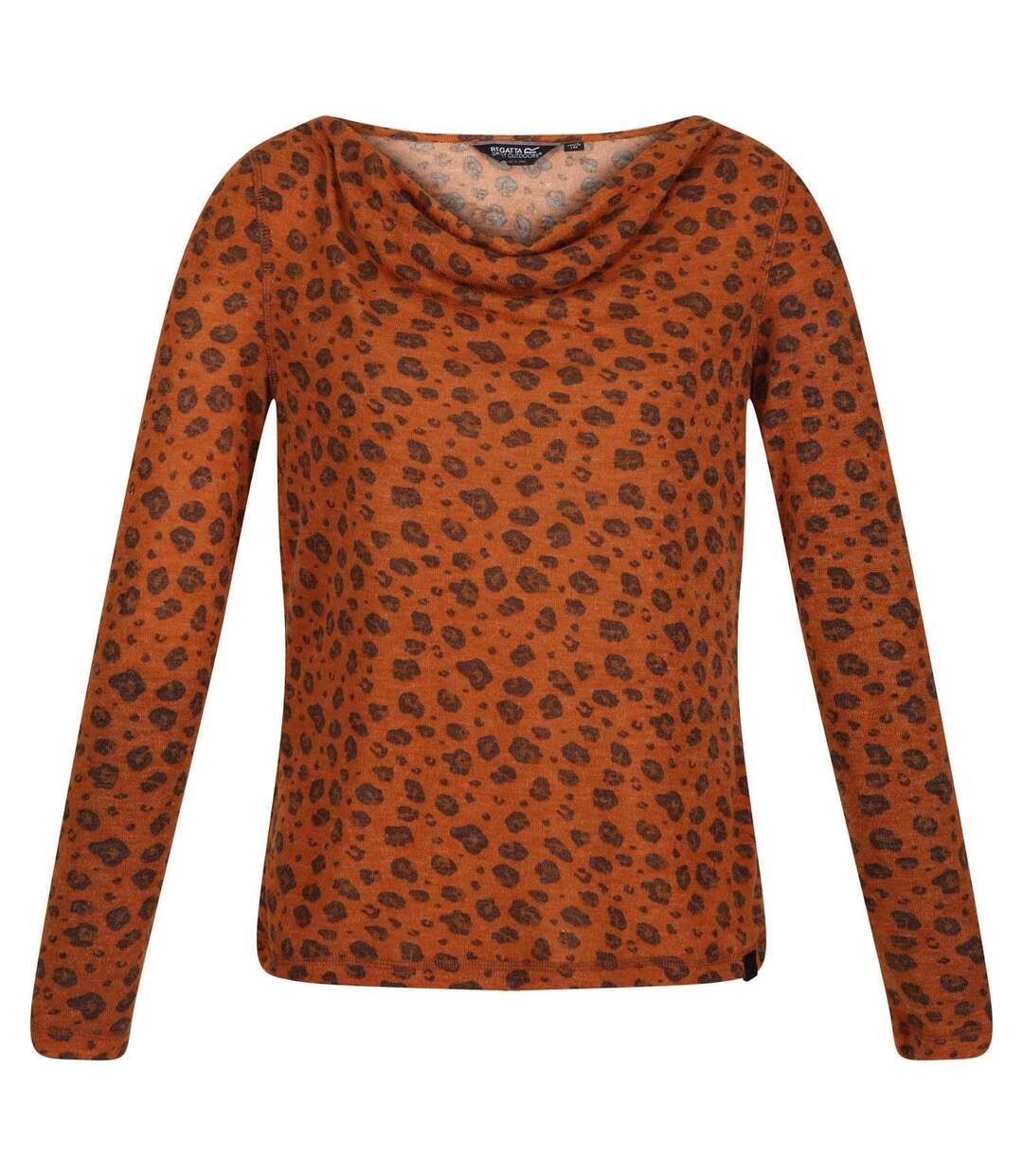 Womens/ladies Frayda Lightweight Cowl Neck Top Orange Regatta-1