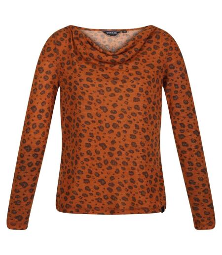 Womens/ladies Frayda Lightweight Cowl Neck Top Orange Regatta