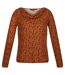 Womens/ladies Frayda Lightweight Cowl Neck Top Orange Regatta-1