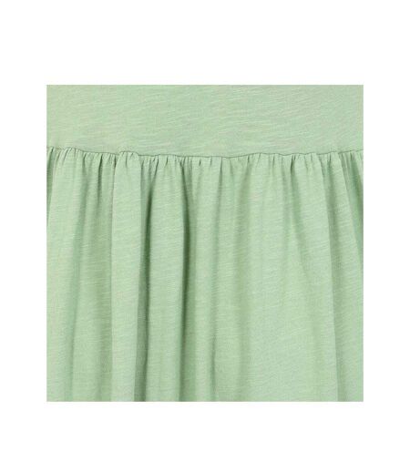Womens/ladies Long Gathered Dress Grass Green Lazy Jacks