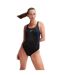 Womens/ladies Hyper Boom Muscleback One Piece Swimsuit Black Blue Speedo-4