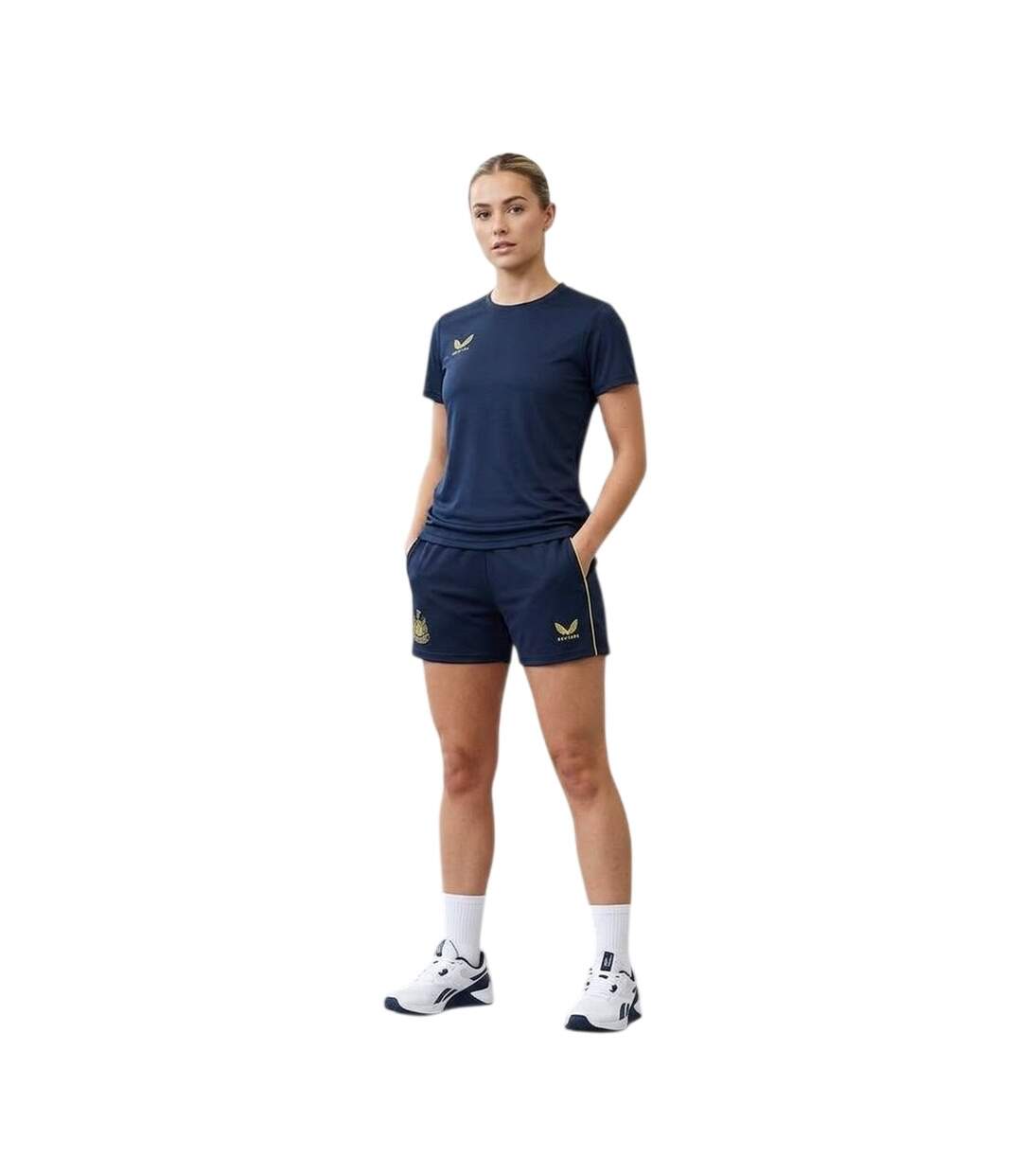 Womens/ladies Newcastle United Fc Football Shorts Carbon Castore-1