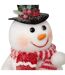 Bonhomme de Neige Déco Chapeau 23cm Blanc-2