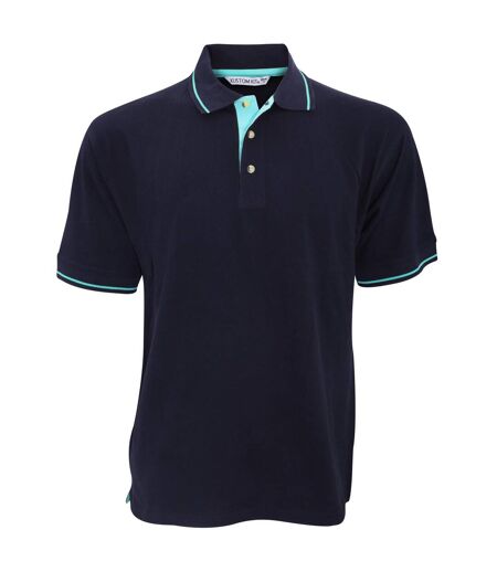 Polo À Manches Courtes  St. Mellion Pour Homme Bleu Marine Bleu Clair Kustom Kit
