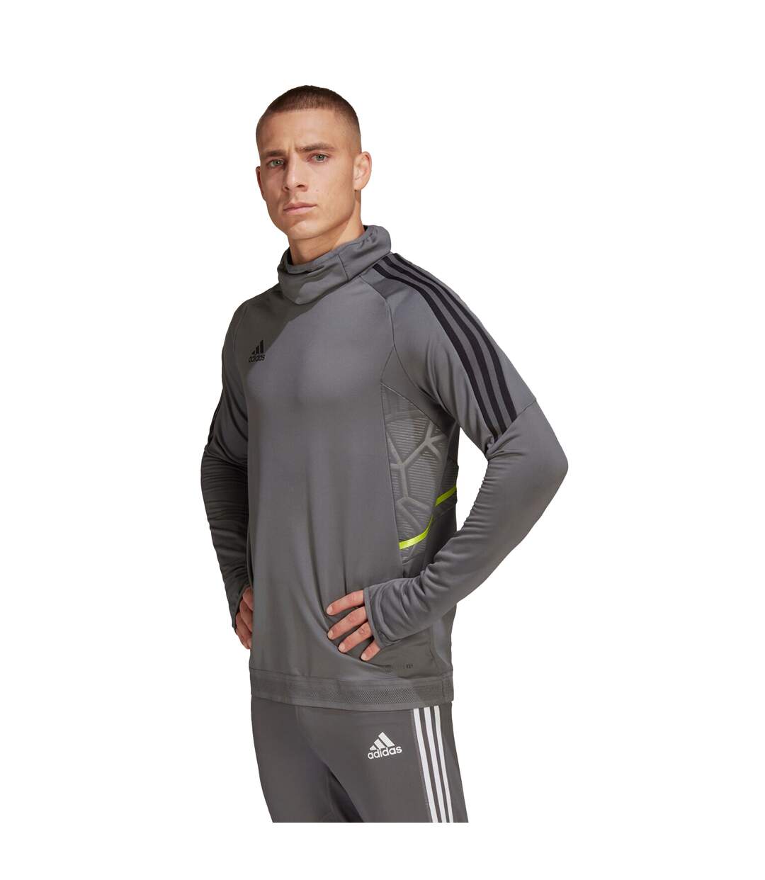 Mens Condivo 22 Pro Training Top Grey Adidas-3