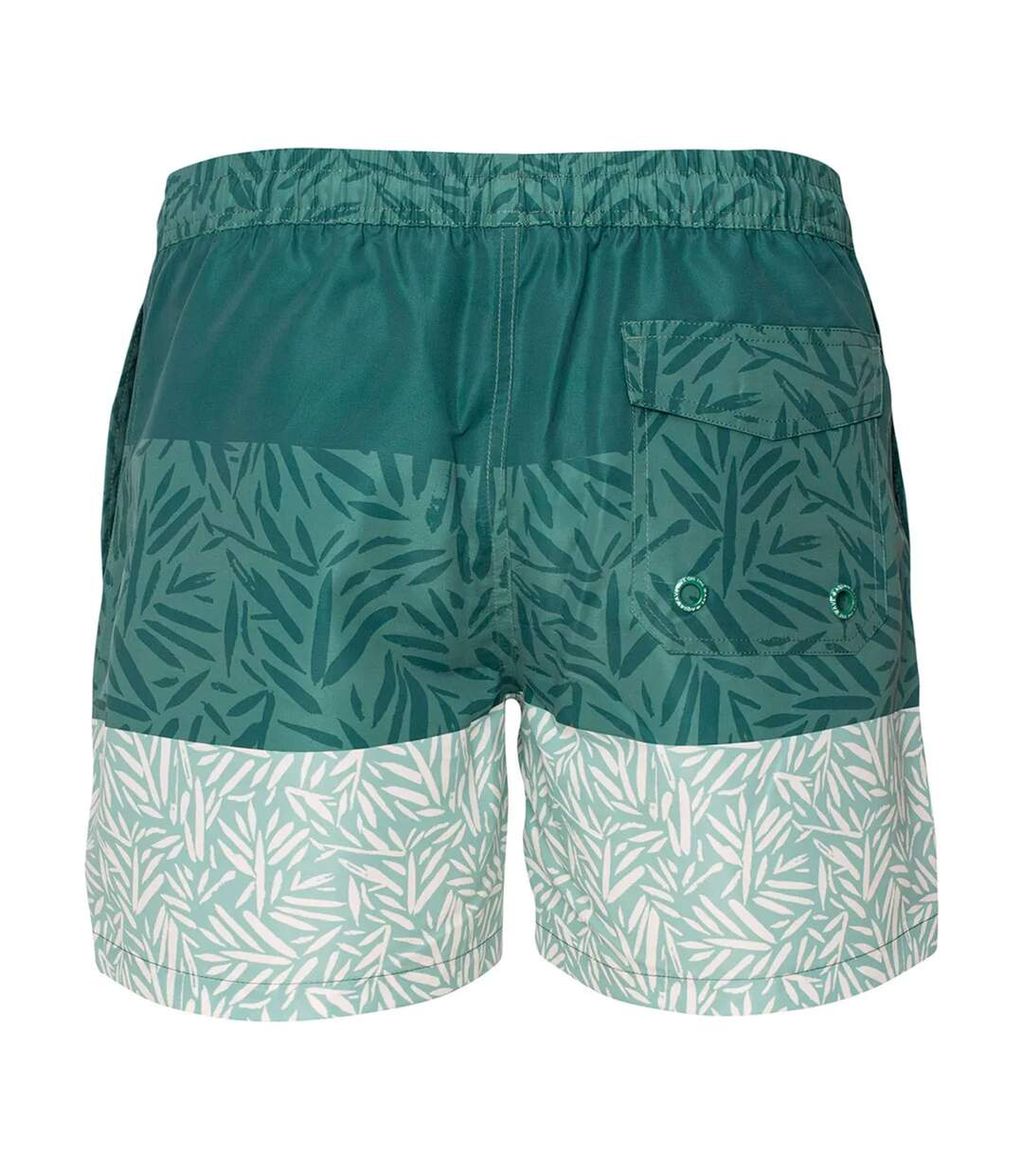 Short De Bain Style Feuilles Palawan Homme Vert Myrte Aquawave-2