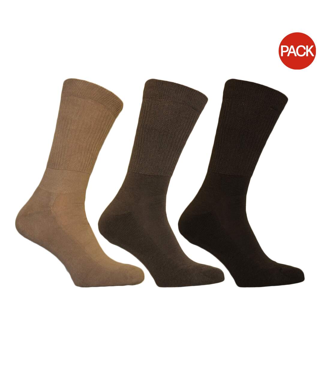 Chaussettes très larges homme marron Simply Essentials-1