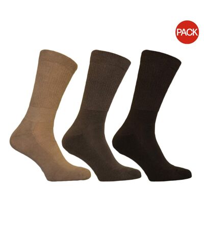 Chaussettes très larges homme marron Simply Essentials