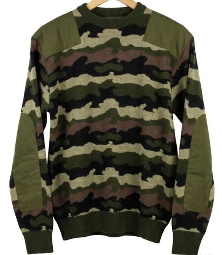 Pull Ras du Cou Homme Ledertys Camouflage (30% Laine)