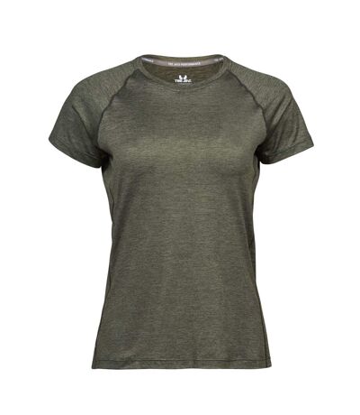 T-shirt de sport femme olive chiné Tee Jays