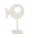 Statuette sur Pied Figurine Poisson 30cm Blanc-1