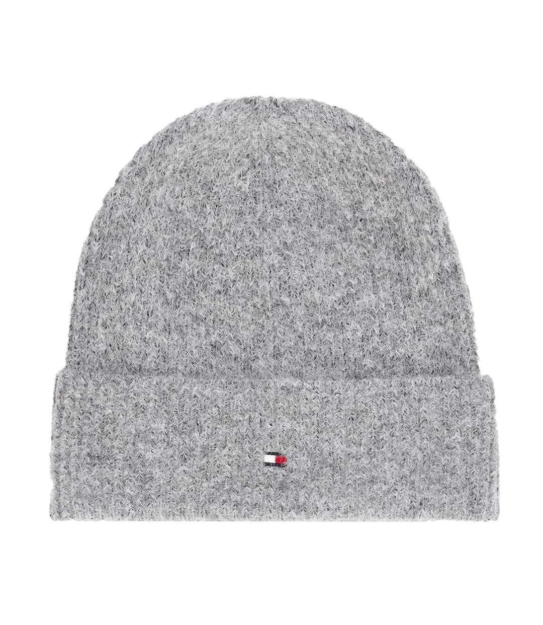 Bonnet Gris Femme Tommy Hilfiger Essential Flag - Taille unique