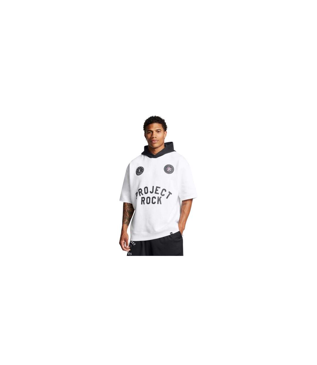 Sweat À Capuche Project Rock Homme Blanc Under Armour-1