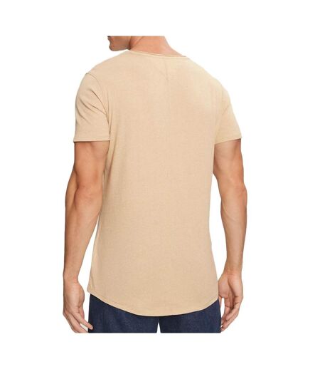 T-shirt beige homme tommy hilfiger xslim jaspe - l