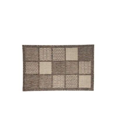 Tapis Déco Vintage Dalles 50x80cm Taupe